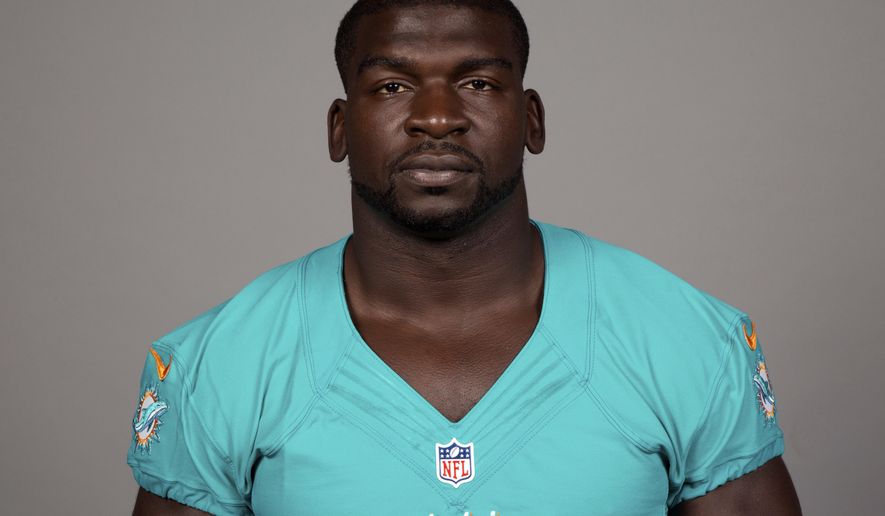 FILE - This is a 2017 file photo of Lawrence Timmons, of the Miami Dolphins NFL football team. Timmons has been suspended indefinitely by the Dolphins after he went AWOL on the eve of the team's season opener. The Dolphins announced the move in a one-sentence news release Tuesday, Sept. 19, 2017, a day off for the team. Timmons' agent, Drew Rosenhaus, said he had no immediate comment on the decision. (AP Photo/File)