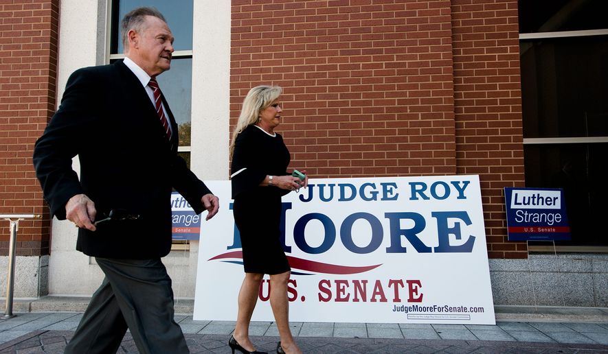 Roy Moore has drawn support from many Republicans, including former presidential adviser Steve Bannon, while President Trump and Senate Majority Leader Mitch McConnell back his opponent, Sen. Luther Strange. (Associated Press)