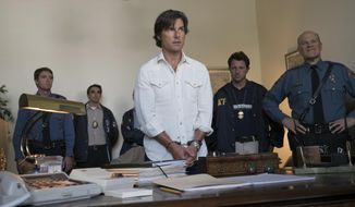 Tom Cruise stars as Barry Seal in a scene from, &quot;American Made.&quot; (David James/Universal Pictures via AP) ** FILE **