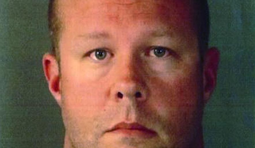 In this photo released Sept. 27, 2017, by the Placer County Sheriff's Department is Brad Alford, 41. The Northern California police officer has been arrested for using excessive force while arresting a man suspected of driving drunk. Rocklin Police Officer Brad Alford was taken into custody Tuesday, Sept. 26, 2017, and booked into Placer County jail on charges of assault with a deadly weapon causing great bodily harm, assault under the color of authority and filing a false police report. (Placer County Sheriff's Department via AP)