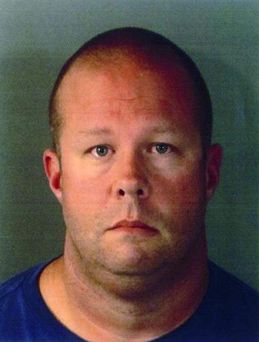 In this photo released Sept. 27, 2017, by the Placer County Sheriff's Department is Brad Alford, 41. The Northern California police officer has been arrested for using excessive force while arresting a man suspected of driving drunk. Rocklin Police Officer Brad Alford was taken into custody Tuesday, Sept. 26, 2017, and booked into Placer County jail on charges of assault with a deadly weapon causing great bodily harm, assault under the color of authority and filing a false police report. (Placer County Sheriff's Department via AP)