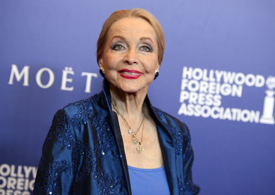 FILE - In this Aug. 14, 2014 file photo, Anne Jeffreys arrives at the Hollywood Foreign Press Association's Grants Banquet in Beverly Hills, Calif. Jeffreys, an actress and opera singer who starred as Marion Kerby in the 1950s TV series "Topper," died, Wednesday, Sept. 27, 2017, at age 94. (Photo by Jordan Strauss/Invision/AP, File)