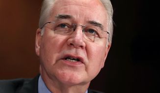 FILE - In this June 15, 2017, file photo, Health and Human Services Secretary Tom Price testifies on Capitol Hill in Washington. Price announced Friday, Sept. 29, 2017, he is resigning amid criticism of his travel on private planes. (AP Photo/Manuel Balce Ceneta, File)