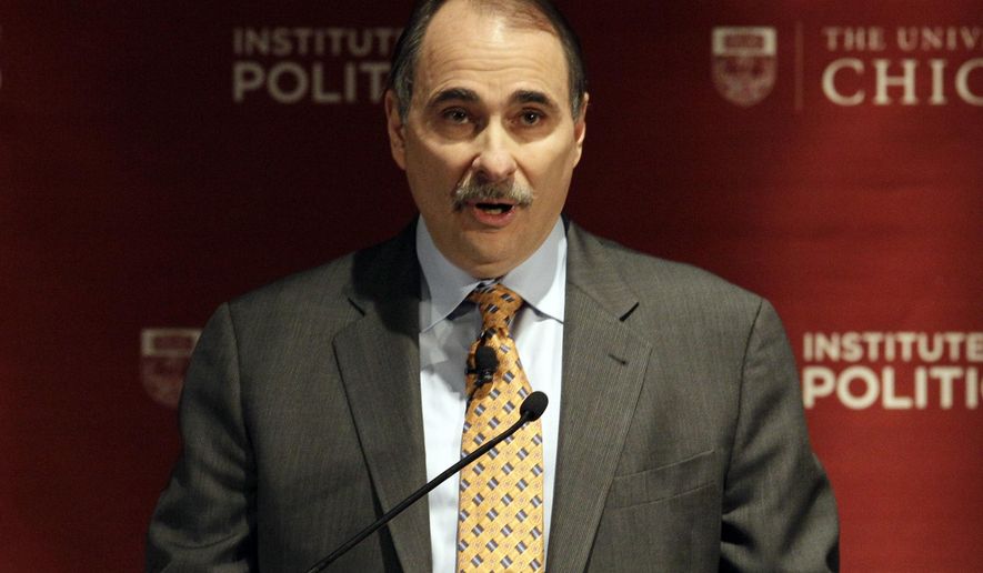 FILE - This Jan. 19, 2012 file photo shows David Axelrod, former senior advisor to President Barack Obama, speaking during a panel discussion, &amp;quot;2012: The Path to the Presidency&amp;quot;, at the University of Chicago in Chicago. Axelrod hosts &amp;quot;The Axe Files&amp;quot; airing Saturday at 7p.m. Eastern. (AP Photo/Nam Y. Huh, file)