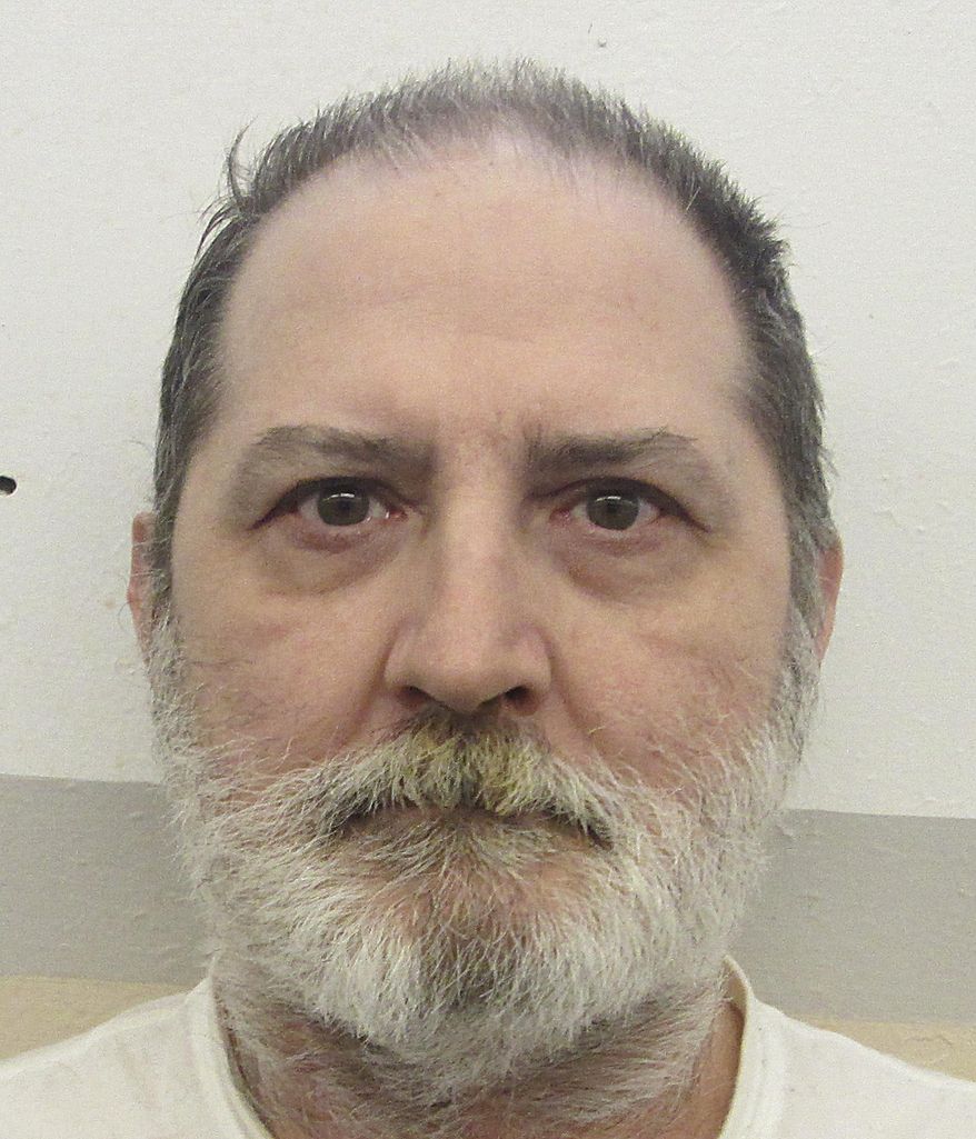 This undated photo provided by Alabama Department of Corrections shows Alabama inmate Jeffery Borden in Atmore, Ala. Borden is facing execution by lethal injection after being convicted of killing his wife and father-in-law during a 1993 Christmas Eve gathering. The Alabama attorney general on Monday, Oct. 2, 2017, asked the nation's high court to overturn an injunction blocking Thursday's execution of Borden. (Alabama Department of Corrections, via AP)
