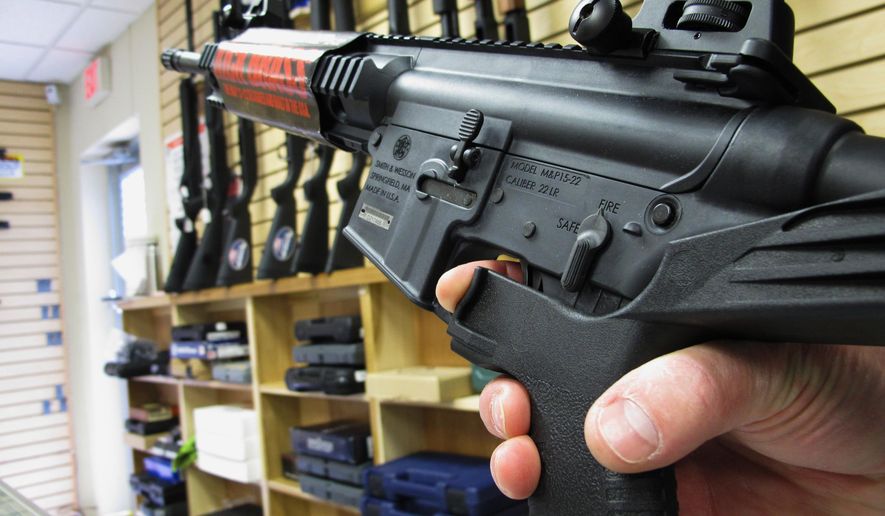 Bump stocks can turn semi-automatic rifles into rapid-fire weapons similar to machine guns. (Associated Press/File)