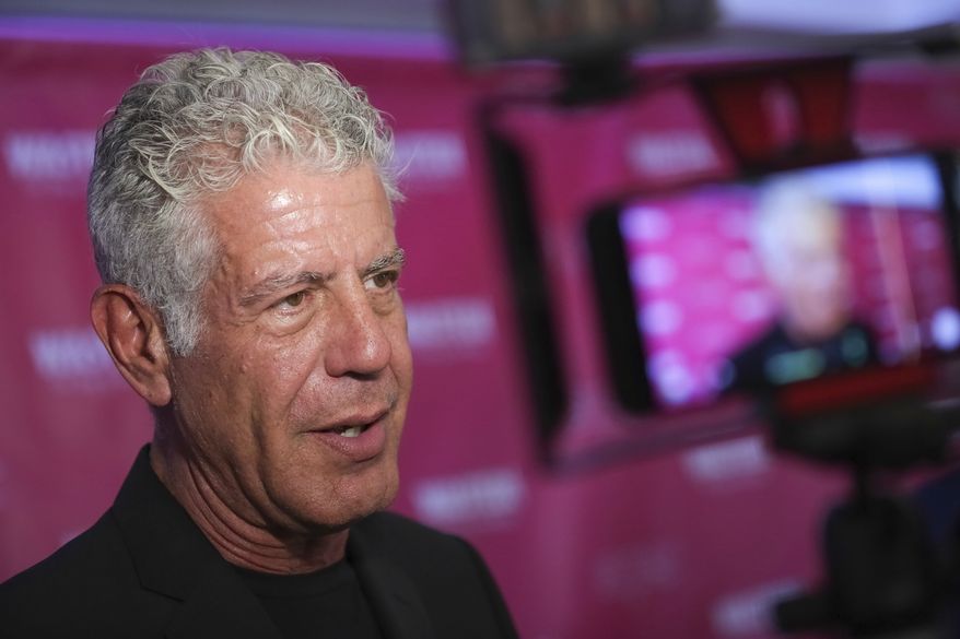 Executive Producer and narrator chef Anthony Bourdain attends the premiere of "Wasted! The Story of Food Waste" at the Alamo Drafthouse Cinema on Thursday, Oct. 5, 2017, in New York. (Photo by Brent N. Clarke/Invision/AP)