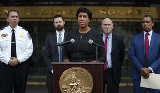 District of Columbia Mayor Muriel Bowser, joined by from left, District of Columbia Police Chief Peter Newsham, District of Columbia Council member Charles Allen, District of Columbia Council Chairman Phil Mendelson, and District of Columbia Attorney General Karl Racine, speaks at One Judiciary Square in Washington, Thursday, Oct. 5, 2017. District of Columbia officials say they won&#39;t appeal a court ruling against a strict city gun law, setting the stage for it to become easier for gun owners to get concealed carry permits in the city. City officials announced their decision not to take the case to the Supreme Court. (AP Photo/Carolyn Kaster) **FILE**