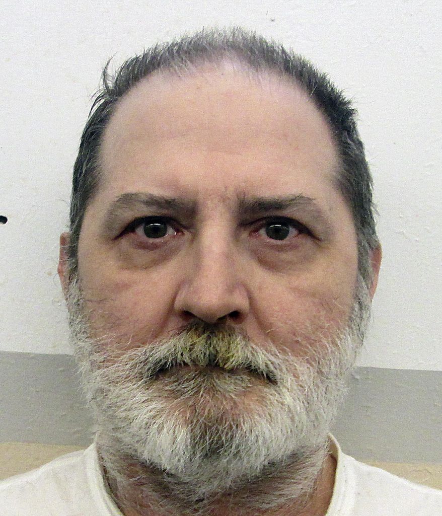This undated photo provided by Alabama Department of Corrections shows Alabama inmate Jeffery Borden in Atmore, Ala. An Alabama inmate won a last-minute stay of execution Thursday, Oct. 5, 2017, just hours before he was set to receive a lethal injection. A federal judge temporarily halted the execution of Borden, 56, as Borden and other Alabama inmates challenge the humaneness of the state’s lethal injection procedure. The state attorney general’s office said it would not appeal that evening because there was not enough time to fight the matter to the U.S. Supreme Court before the death warrant expired at midnight. (Alabama Department of Corrections, via AP)