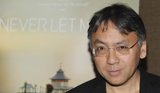 In this Tuesday, Sept. 14, 2010, file photo, author Kazuo Ishiguro attends a special screening of &quot;Never Let Me Go&quot; in New York. The Nobel Prize for Literature for 2017 has been awarded to British novelist Kazuo Ishiguro, it was announced on Thursday, Oct. 5, 2017. (AP Photo/Evan Agostini, File)