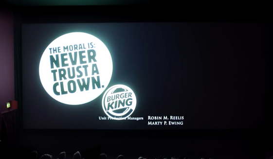 Burger King To It Movie Audience Never Trust A Clown Washington Times
