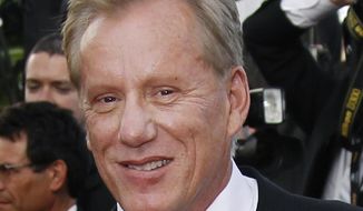 FILE - In this May 18, 2012 file photo, actor James Woods arrives for the screening of Once Upon a Time in America at the 65th international film festival, in Cannes, southern France. Woods said he is retiring from the entertainment industry. The news was included in a press release issued Friday, Oct. 6, 2017, by Woods&#39; real estate agent offering Woods&#39; Rhode Island lake house for sale. (AP Photo/Joel Ryan, File)