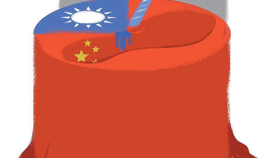 Illustration on Taiwan&#39;s national day by Linas Garsys/The Washington Times