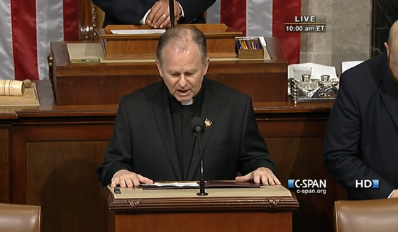 U.S. House Chaplain the Rev. Patrick Conroy, S.J., leading the chamber in prayer for the first time on May 26, 2011. (C-SPAN) [https://www.c-span.org/video/?299718-1/house-session-part-1] ** FILE **