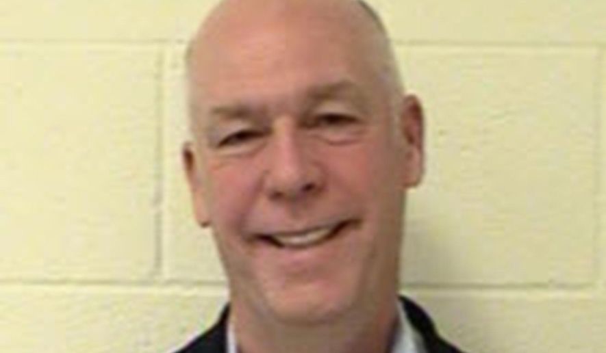 This Aug. 25, 2017 photo provided by Gallatin County, Mont. shows U.S. Rep. Greg Gianforte, R-Mont., at the Gallatin County Detention Center in Bozeman, Mont. On Wednesday, Sept. 11, 2017, Gallatin County District Judge Holly Brown ordered the release of the mugshot made after the state&#39;s lone congressman was convicted of assaulting Guardian reporter Ben Jacobs on the eve of the special election that put him in office. (Gallatin County via AP)
