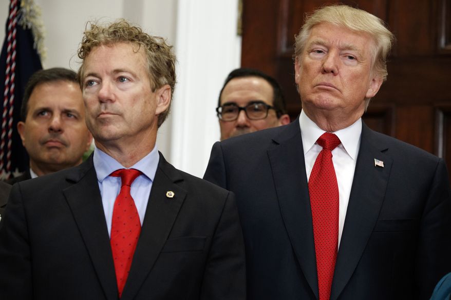 Sen. Rand Paul, Kentucky Republican, said President Trump&#39;s executive order is &quot;the biggest free market reform of health care in a generation.&quot; (Associated Press)