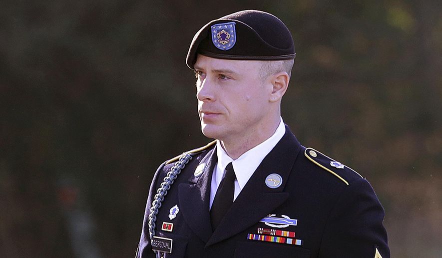 In this Jan. 12, 2016, file photo, Army Sgt. Bowe Bergdahl arrives for a pretrial hearing at Fort Bragg, N.C.   Bergdahl will appear before a judge, Monday, Oct. 16, 2017,  to enter an expected guilty plea to charges that he endangered comrades by walking off his remote post in Afghanistan in 2009. (AP Photo/Ted Richardson, File)