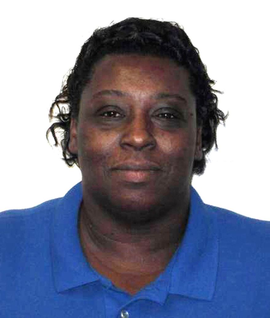 This undated photo made available by the North Carolina Department of Public Safety shows Corrections Enterprises Manager Veronica Darden. Authorities identified Darden as one of two employees killed Thursday, Oct. 12, 2017, during an attempted inmate escape from a North Carolina prison. Darden trained inmates making vests and other embroidered items. (North Carolina Department of Public Safety via AP)