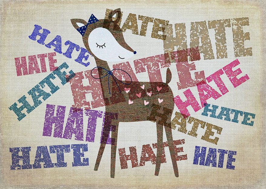 Illustration on the overuse of the word, &quot;hate&quot; by Greg Groesch/The Washington Times
