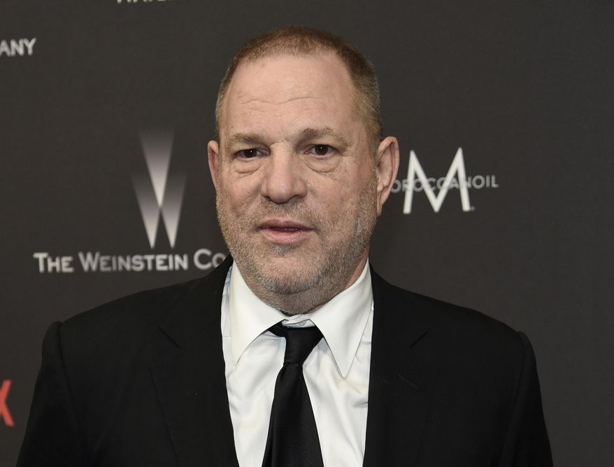 Harvey Weinstein arrives at The Weinstein Company and Netflix Golden Globes afterparty in Beverly Hills, Calif., In Jan. 8, 2017. The Weinstein Co.’s board said in a statement Tuesday that Weinstein had resigned. (Photo by Chris Pizzello/Invision/AP) ** FILE **