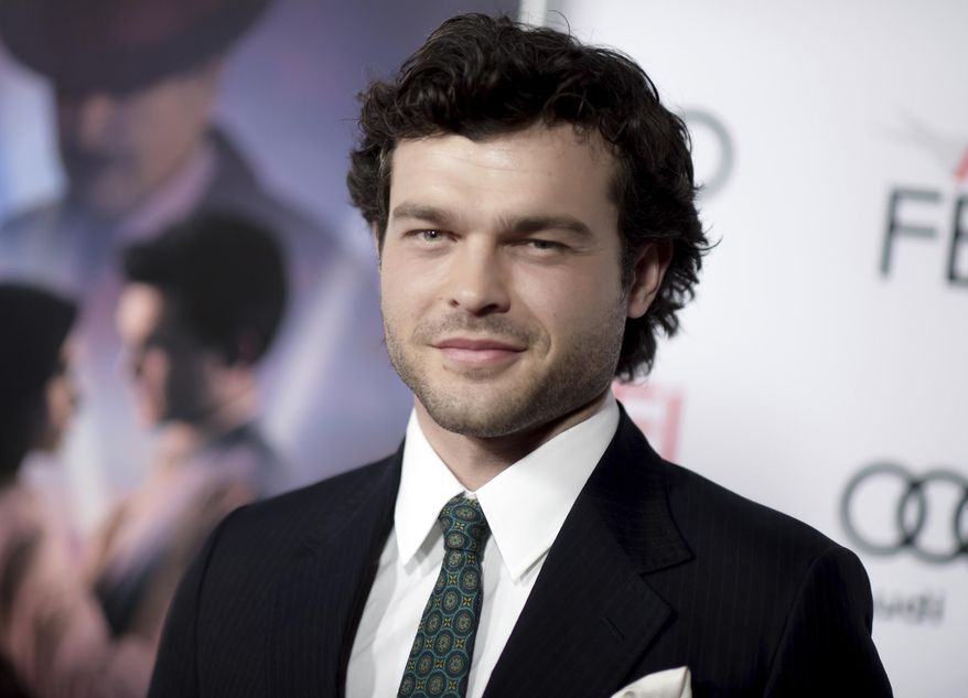 FILE - In this Nov. 10, 2016 file photo, Alden Ehrenreich arrives at the world premiere of "Rules Don't Apply" in Los Angeles. The young Han Solo Star Wars spinoff, starring Ehrenreich in the role originated by Harrison Ford, finally has a title: “Solo: A Star Wars Story.” It is set for a May 25, 2018 release. (Photo by Richard Shotwell/Invision/AP, File)