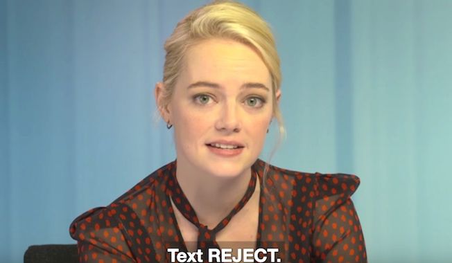 Hollywood actress Emma Stone appears in a new Everytown for Gun Safety ad titled &quot;Call Congress to #RejecttheNRA.&quot; (Image: YouTube, Everytown for Gun Safety)
