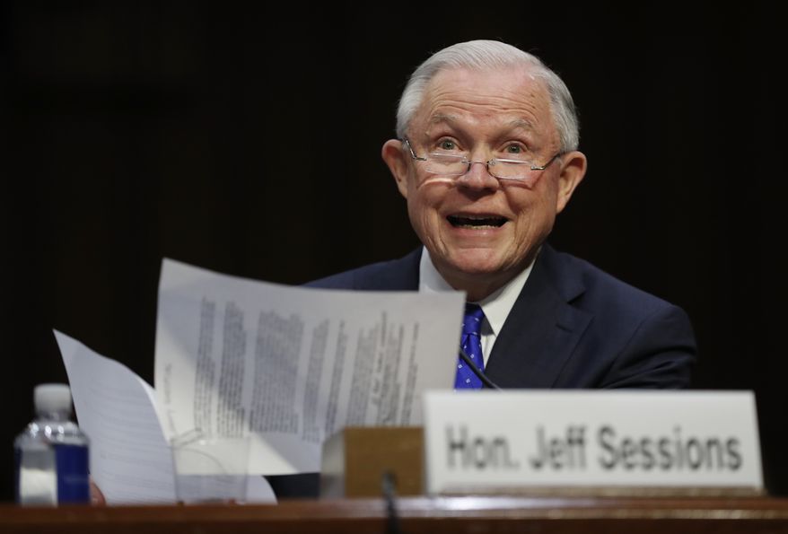 Attorney General Jeff Sessions testifies before the Senate Judiciary Committee on Capitol Hill in Washington, Wednesday, Oct. 18, 2017. (AP Photo/Carolyn Kaster)