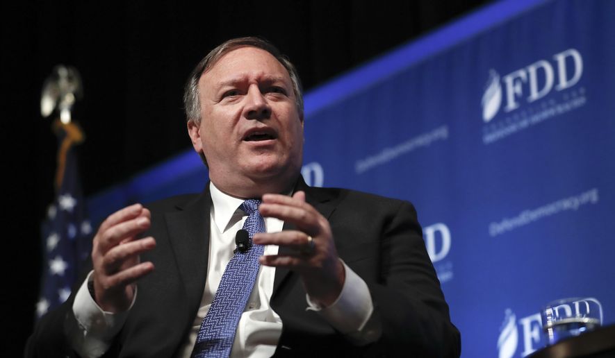 CIA Director Mike Pompeo speaks during the Foundation for Defense of Democracies (FDD) National Security Summit in Washington, Thursday, Oct. 19, 2017. Pompeo says the North Koreans are closer than they were five years ago and will be closer within five months unless the U.S. and its allies succeed in stopping the nuclear ambitions of leader Kim Jong Un.   (AP Photo/Carolyn Kaster)
