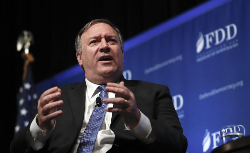 CIA Director Mike Pompeo speaks during the Foundation for Defense of Democracies (FDD) National Security Summit in Washington, Thursday, Oct. 19, 2017. Pompeo says the North Koreans are closer than they were five years ago and will be closer within five months unless the U.S. and its allies succeed in stopping the nuclear ambitions of leader Kim Jong Un.   (AP Photo/Carolyn Kaster)