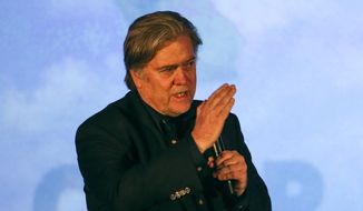 Steve Bannon, a former White House adviser to President Donald Trump, has endorsed former state Sen. Kelli Ward in Arizona and anti-establishment candidates in Wisconsin and Nevada, and is searching for candidates in other races. (Associated Press/File)