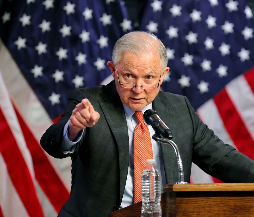 Attorney General Jeff Sessions faces lawsuits from cities opposed to his plan to withhold public safety grants from &quot;sanctuary&quot; cities. (Associated Press/File)