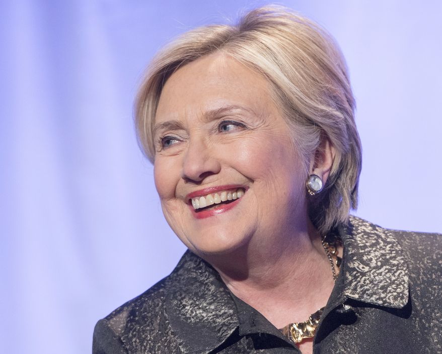 Hillary Clinton promotes her new book "What Happened," Monday, Oct. 23, 2017, in Montreal. (Ryan Remiorz/The Canadian Press via AP)