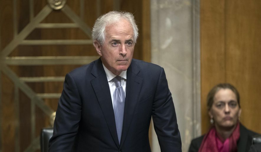 Senate Foreign Relations Committee Chairman Bob Corker, Tennessee Republican, has announced plans to hold a series of hearings, which could generate headlines that damage the public&#39;s view of President Trump. (Associated Press/File)