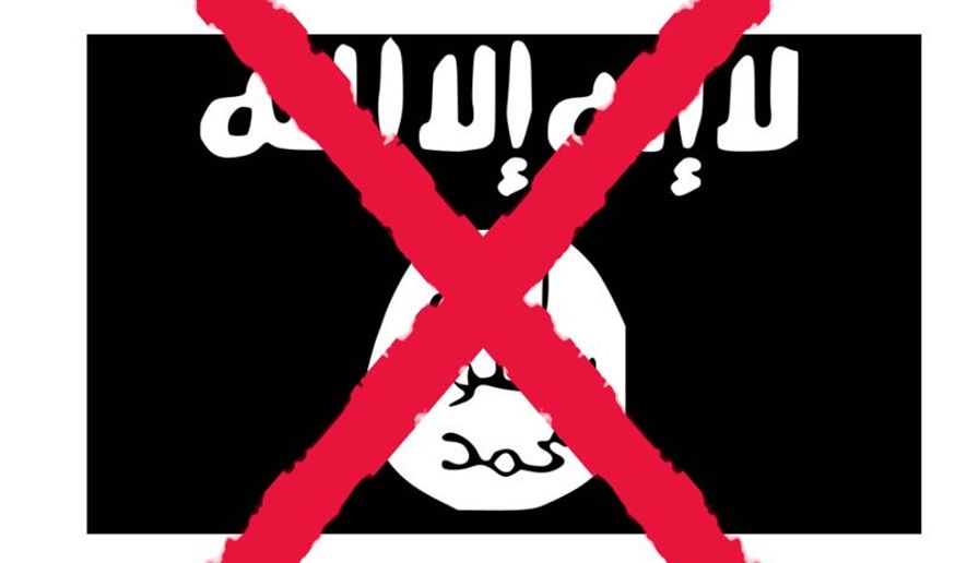 Illustration on the elimination of ISIS in Iraq by Alexander Hunter/The Washington Times