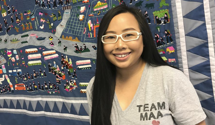 In this October 2017 photo, Hmong pop singer Maa Vue smiles in Weston, Wis. She will be featured on the Oct. 19, episode of Wisconsin Public Television's "Wisconsin Life." (Keith Uhlig/The Wausau Daily Herald via AP)