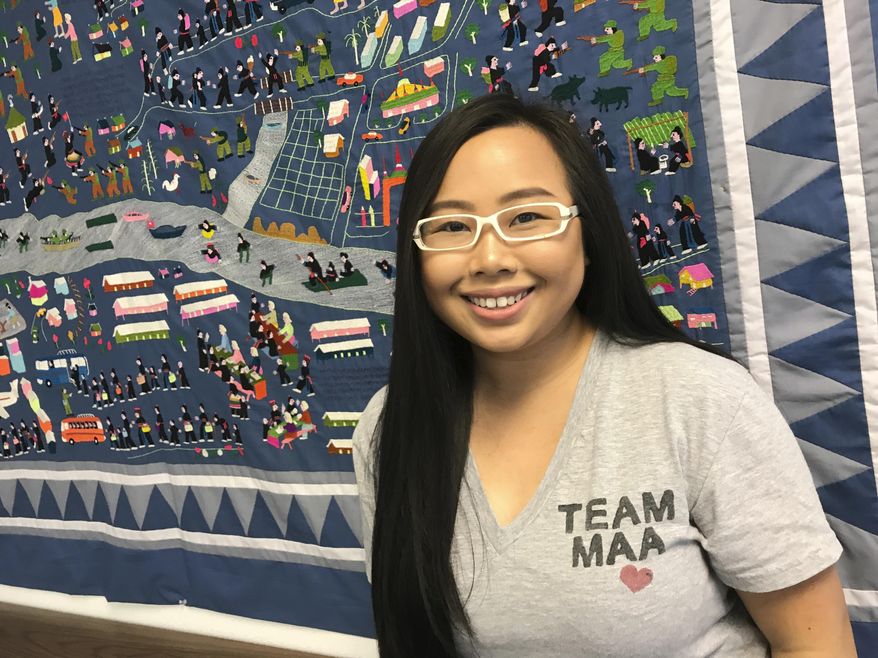 In this October 2017 photo, Hmong pop singer Maa Vue smiles in Weston, Wis. She will be featured on the Oct. 19, episode of Wisconsin Public Television's "Wisconsin Life." (Keith Uhlig/The Wausau Daily Herald via AP)