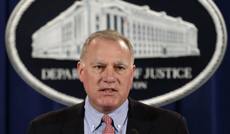 FILE - In this Tuesday, Feb. 5, 2013, file photo, Connecticut Attorney General George Jepsen speaks at the Justice Department in Washington. On Tuesday, Oct. 31, 2017, Jepsen and 45 of his colleagues sought to expand a federal antitrust lawsuit against generic drugmakers to include more manufacturers and medications, as well as senior executives at two companies. (AP Photo/Jacquelyn Martin, File)