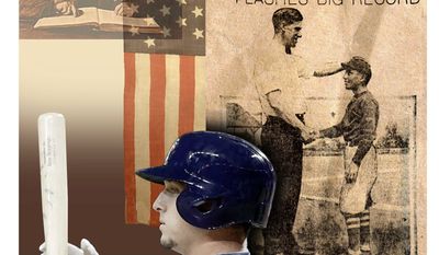 Illustration on Alex Bregman&#x27;s great-grandfather, Bo Bregman, and the heritage behind Alex&#x27;s baseball career by Alexander Hunter/The Washington Times