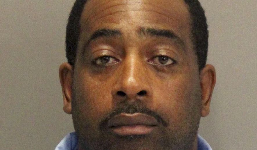 This undated photo released by the Santa Clara County Department of Corrections shows Tramel McClough. Authorities say two jail inmates, McClough and John Bivins, escaped from a suburban Silicon Valley courthouse in a waiting vehicle on Monday, Nov. 6, 2017 while attending a hearing related to an armed robbery they are charged with. (Santa Clara County Department of Corrections via AP)