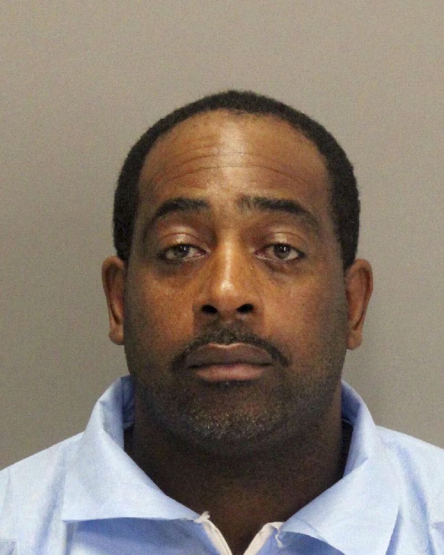 This undated photo released by the Santa Clara County Department of Corrections shows Tramel McClough. Authorities say two jail inmates, McClough and John Bivins, escaped from a suburban Silicon Valley courthouse in a waiting vehicle on Monday, Nov. 6, 2017 while attending a hearing related to an armed robbery they are charged with. (Santa Clara County Department of Corrections via AP)