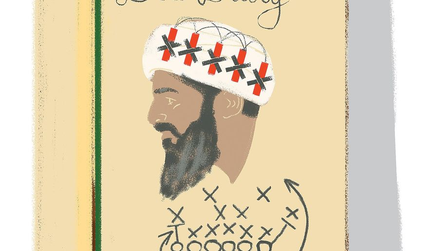 Illustration on the bin Laden diaries&#39; revelations by Linas Garsys/The Washington Times