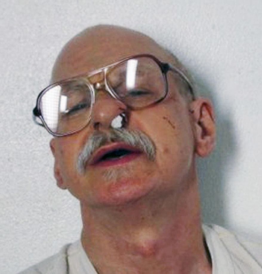 FILE - This undated file photo provided by the Arkansas Department of Correction shows convicted murderer Jack Greene. Greene is scheduled for execution Thursday, Nov. 9, 2017. His lawyers asked the Arkansas Supreme Court for a stay of execution on Monday, Nov. 6, 2017, saying he will not understand why he is being executed because he suffers from delusions. (Arkansas Department of Correction via AP File)