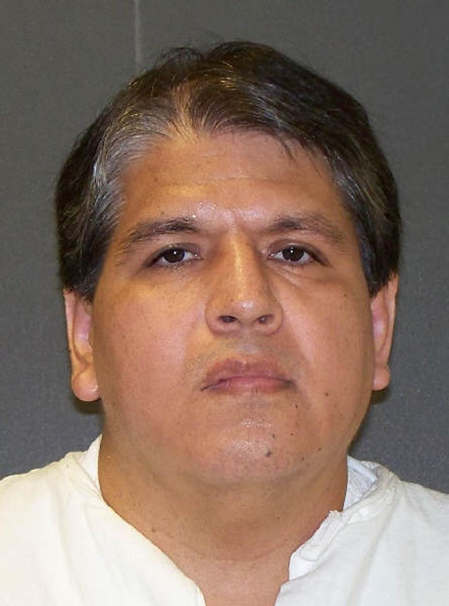 This undated photo provided by the Texas Department of Criminal Justice shows Ruben Ramirez Cardenas. Mexican citizen Cardenas is set for execution in Texas Wednesday, Nov. 8, 2017, for the 1997 abduction-slaying of his 16-year-old cousin in the Texas Rio Grande Valley. Cardenas' lawyers have appealed to the courts, arguing evidence in his case should undergo new more sophisticated DNA testing because the tests of two decades ago that pointed him to the slaying may not be reliable. (Texas Department of Criminal Justice via AP)