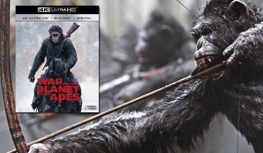 Digitally created apes shine in &quot;War for the Planet of the Apes,&quot; now available on 4K Ultra HD from 20th Century Fox Home Entertainment.