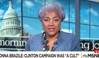 Donna Brazile, the Democratic National Committee&#39;s former interim chair, appears on MSNBC&#39;s &quot;Morning Joe&quot; on Nov. 8, 2017. (Image: MSNBC screenshot)