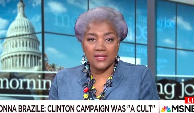 Donna Brazile, the Democratic National Committee&#x27;s former interim chair, appears on MSNBC&#x27;s &quot;Morning Joe&quot; on Nov. 8, 2017. (Image: MSNBC screenshot)
