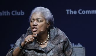 Former Democratic National Committee chair Donna Brazile speaks during a meeting of The Commonwealth Club Thursday, Nov. 9, 2017, in San Francisco. (AP Photo/Marcio Jose Sanchez)
