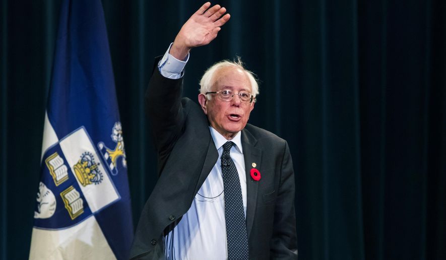 Sen. Bernard Sanders identifies as an independent for voters back home in Vermont but caucuses with Democrats on Capitol Hill and is deeply invested in the party&#39;s politics. (Associated Press/File)