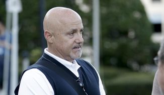 Mike Rizzo, general manager of the Washington Nationals, talks with reporters at the annual baseball general managers&#39; meetings, Monday, Nov. 13, 2017, in Orlando, Fla. (AP Photo/John Raoux) ** FILE **