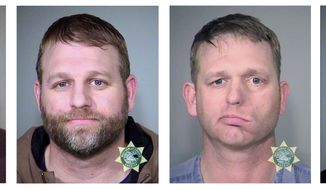 FILE - This undated, combination file photo provided by the Multnomah County, Ore., Sheriff&#39;s Office shows, from left; Nevada rancher Cliven Bundy and his sons Ammon Bundy and Ryan Bundy and co-defendant Ryan Payne. Ryan Bundy, who is serving as his own lawyer, was ordered released Monday, Nov. 13, 2017 to a halfway house for the men&#39;s trial stemming from a 2014 armed standoff against government agents in a public lands cattle grazing dispute. (Multnomah County Sheriff&#39;s Office via AP, File)